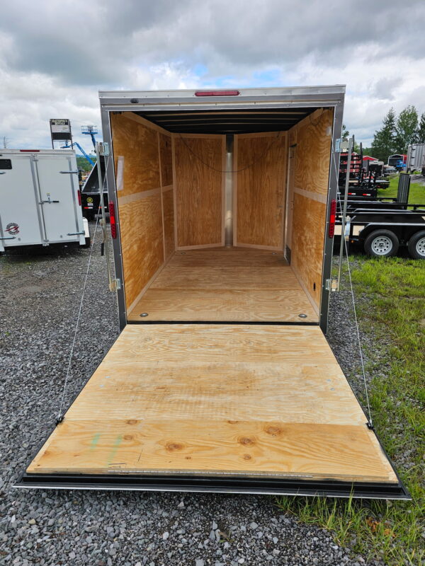 6x12 Single Axle Box Trailer Gray - Image 7