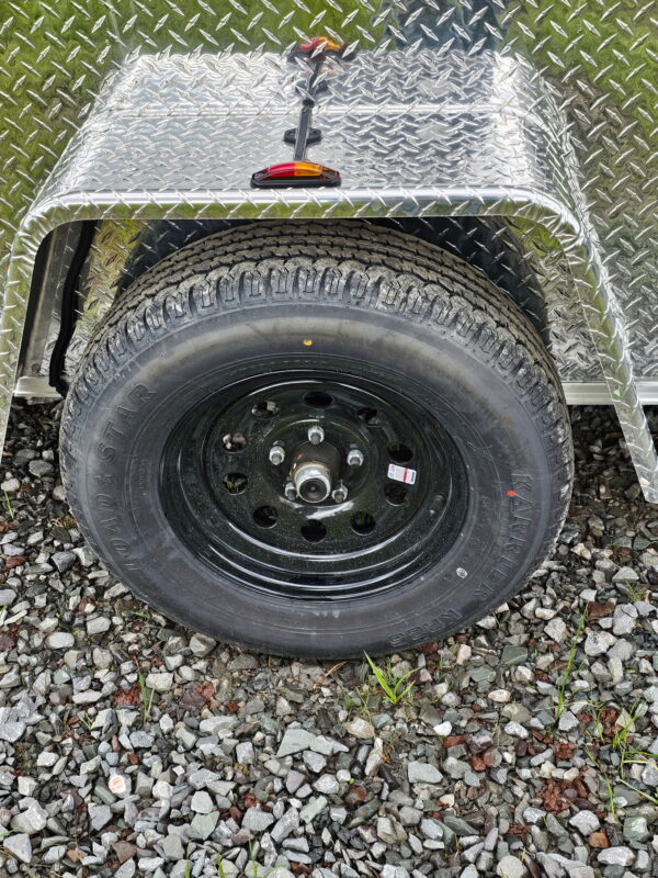 6x12 Single Axle Box Trailer Gray - Image 6