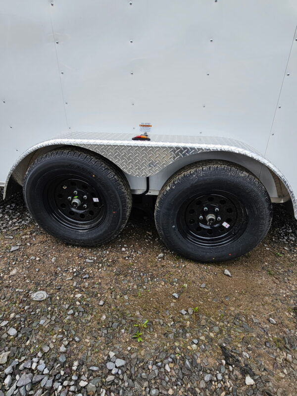 Homesteader 7x12 Tandem Axle Box Trailer White - Image 4