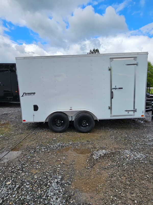 Homesteader 7x12 Tandem Axle Box Trailer White - Image 5