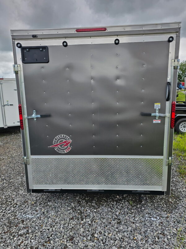 6x12 Single Axle Box Trailer Gray - Image 2