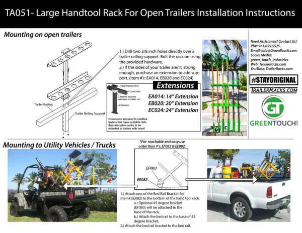Large Hand-Tool Rack for Open Trailers - Image 7